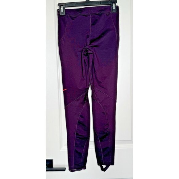 Nike Pro Hyperwarm Leggings Women's Small Eggplant Gym Compression - Picture 3 of 10